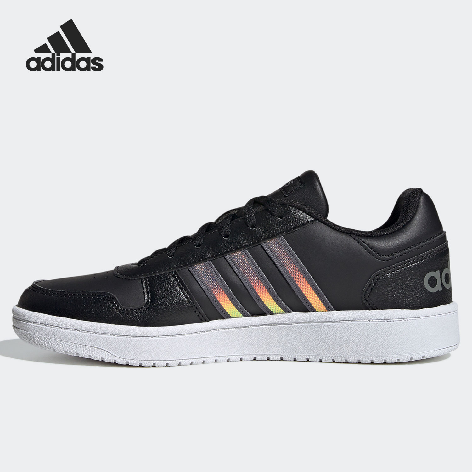 Adidas/阿迪达斯官方正品HOOPS 2.0女子低帮休闲运动板鞋FW3536 - 图1