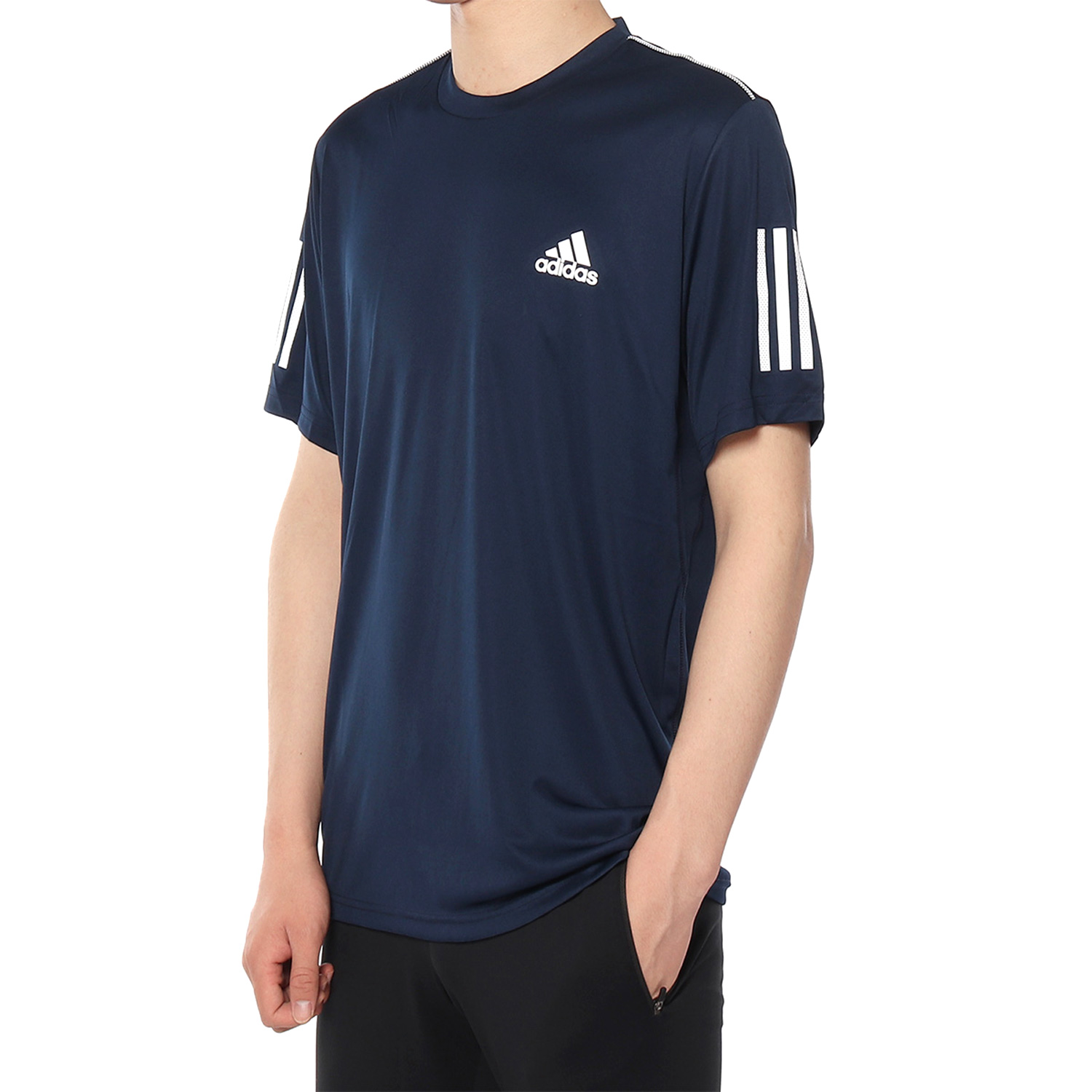 Adidas/阿迪达斯正品 2020 男子CLUB 3STR TEE圆领短T恤 DU0858 - 图3