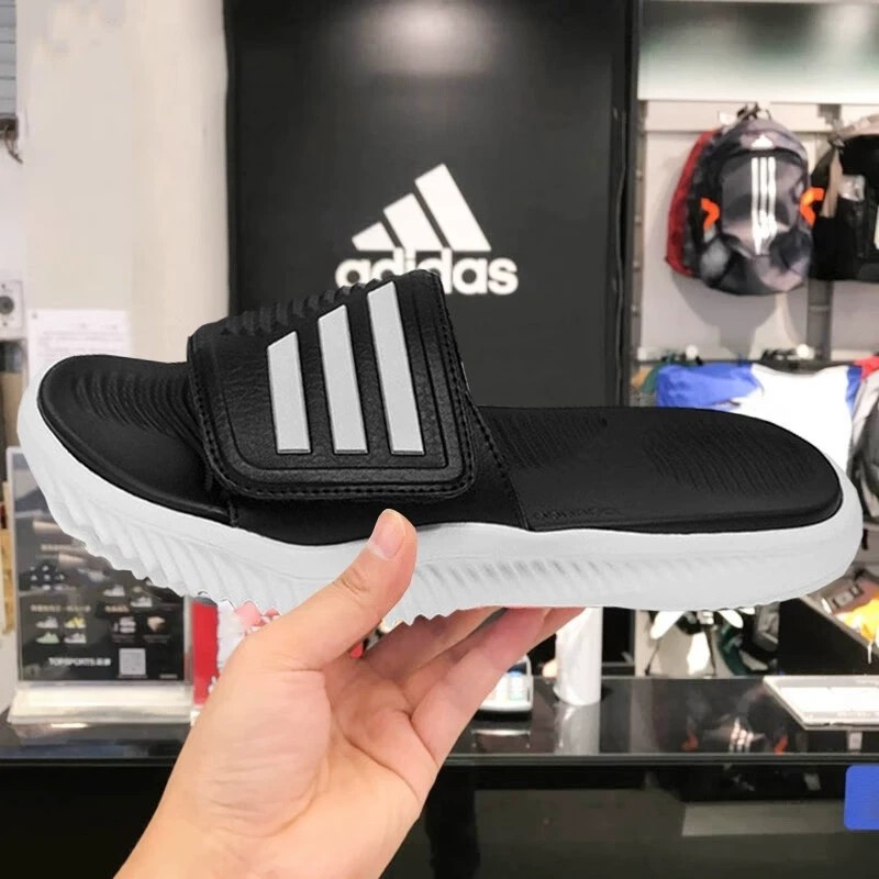 阿迪达斯运动拖鞋男新款凉拖游泳魔术贴沙滩鞋篮球一字拖男款凉鞋,淘宝优惠券,粉丝福利购,淘宝优惠卷