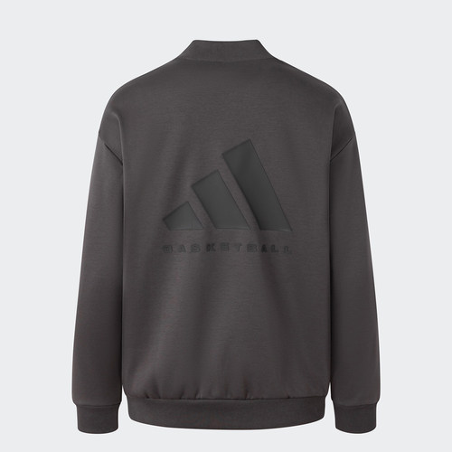 Adidas/阿迪达斯官方正品篮球加绒情侣针织运动圆领卫衣IX1966 - 图0