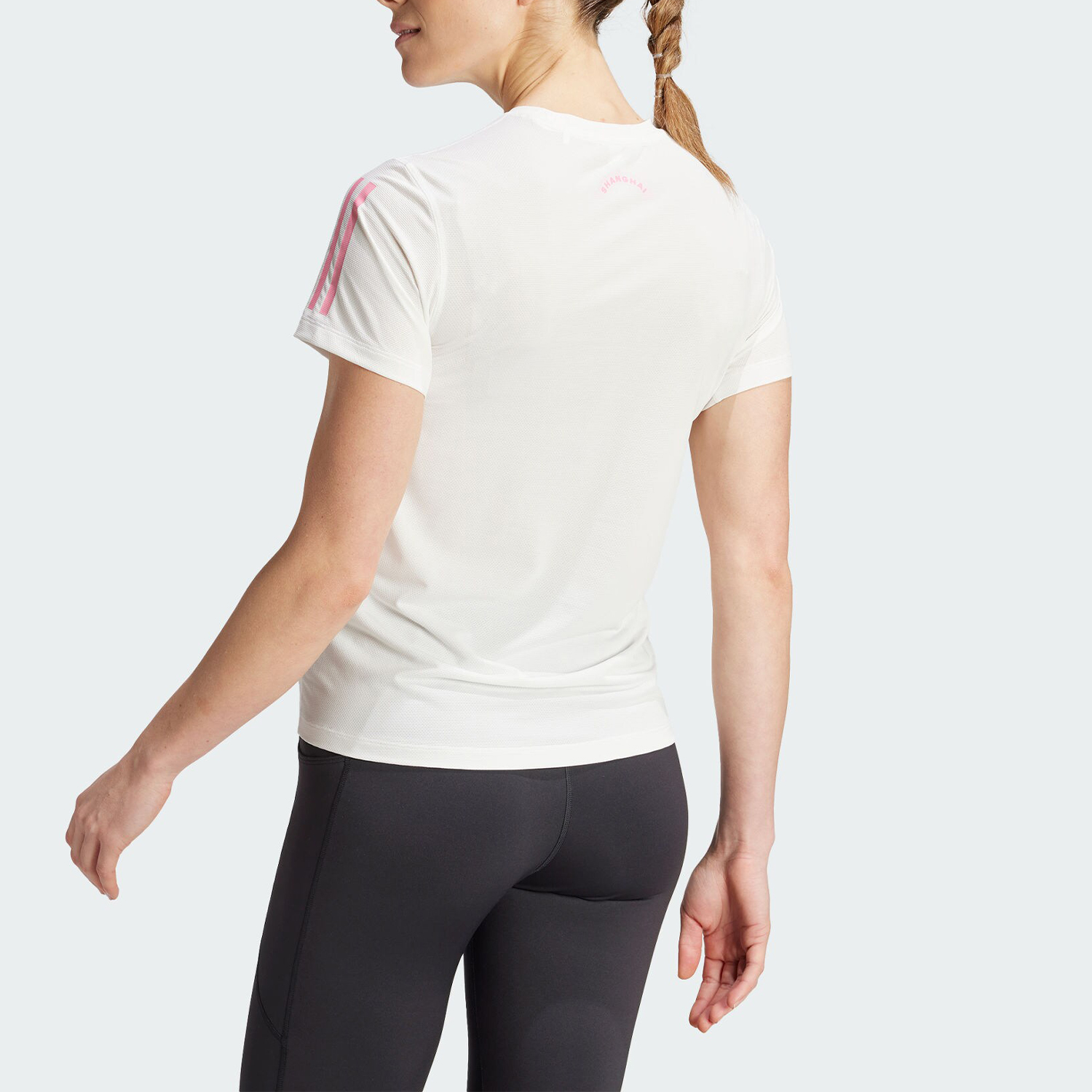 Adidas/阿迪达斯官方正品SHHM RACE T W 女士跑步运动T恤IX7766 - 图0