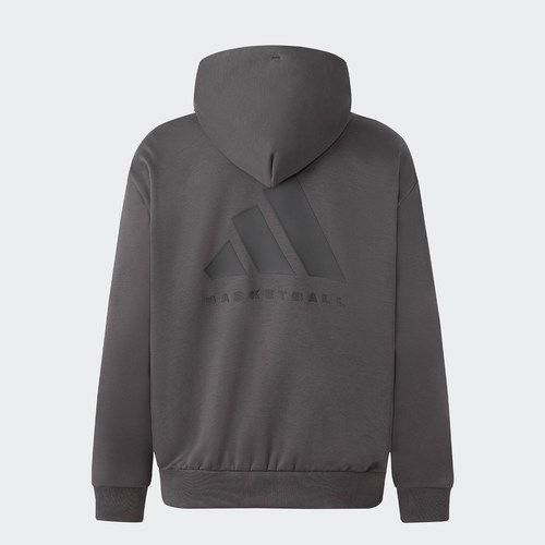 Adidas/阿迪达斯官方正品新款情侣篮球加绒宽松连帽卫衣IX1964 - 图0