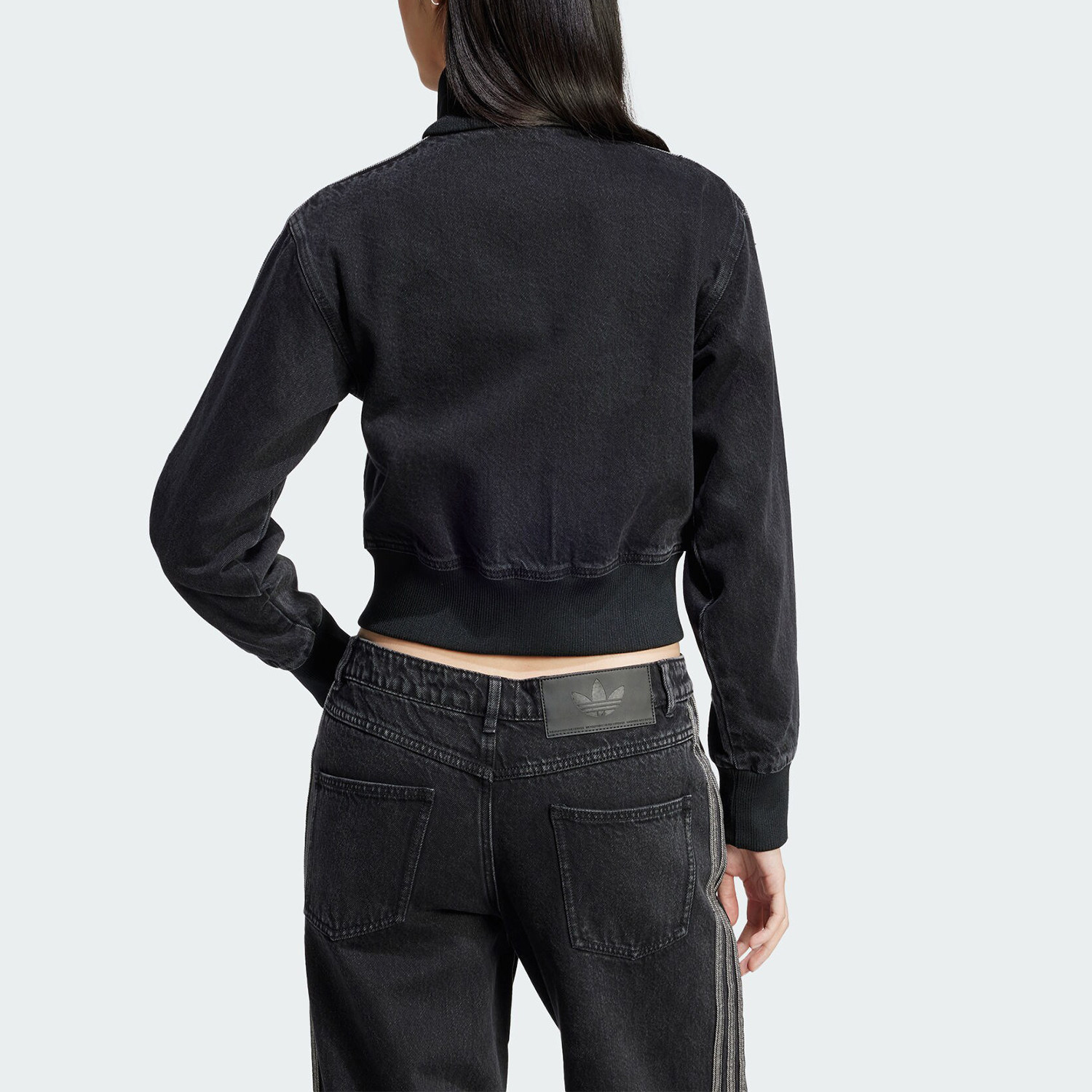 Adidas/阿迪达斯官方正品三叶草女士经典牛仔立领短款外套JD3110,淘宝优惠券,粉丝福利购,淘宝优惠卷