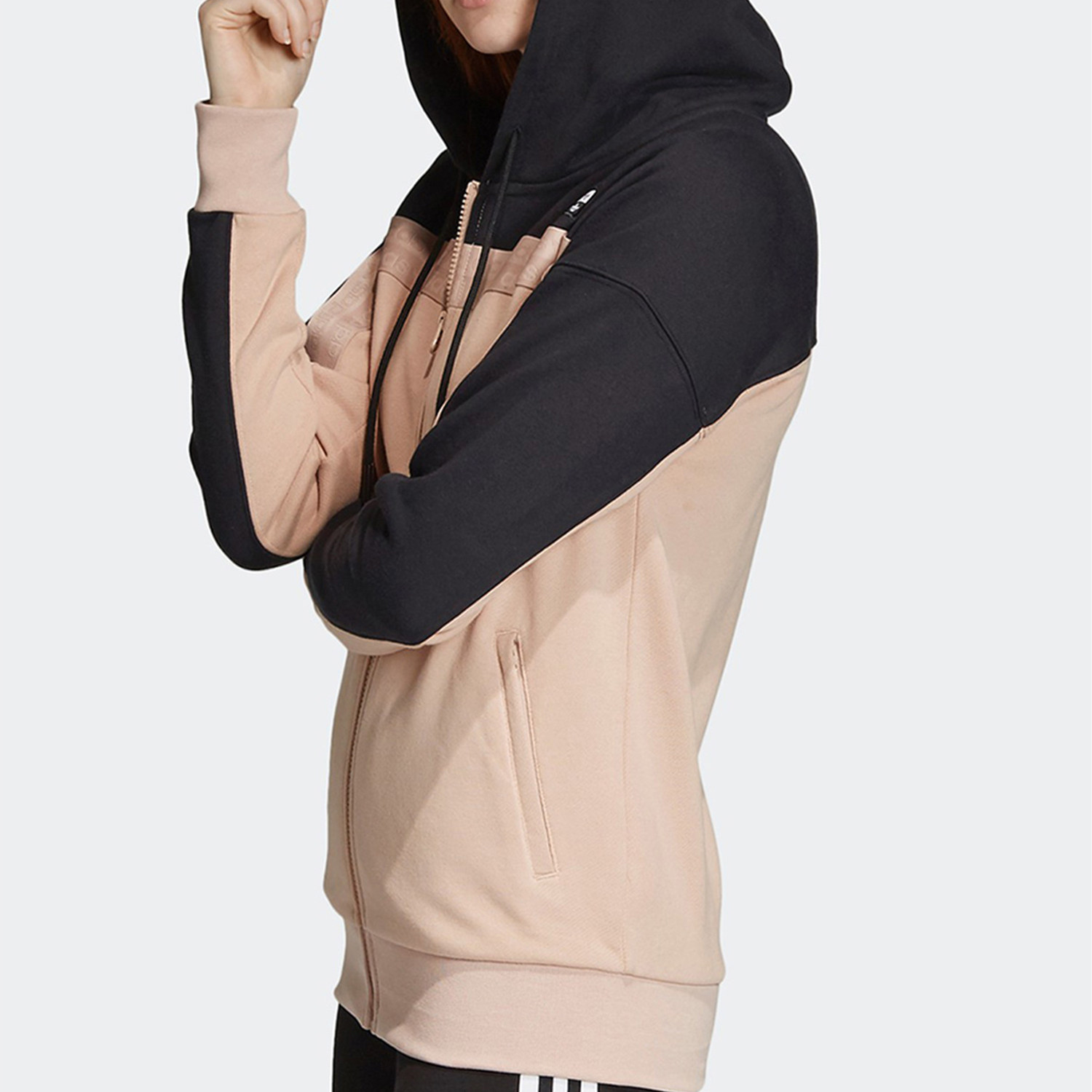 Adidas/阿迪达斯官方正品三叶草女子连帽休闲运动夹克外套FI1479,淘宝优惠券,粉丝福利购,淘宝优惠卷