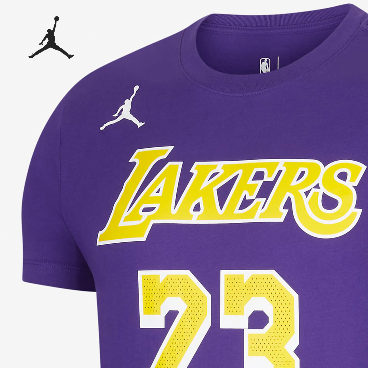 Nike/耐克正品洛杉矶湖人队JORDAN NBA 男子短袖T恤新款 CV9987 - 图2