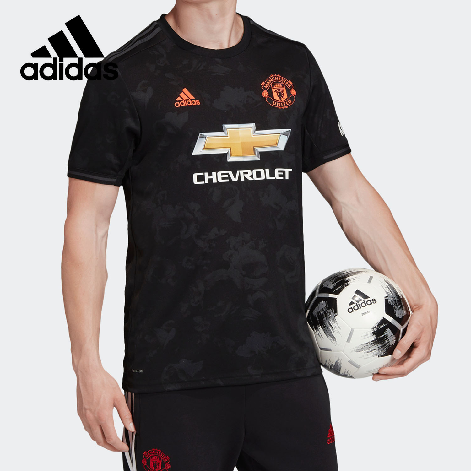 Adidas/阿迪达斯正品男子曼联足球服玫瑰迷版球衣MUFC 3 ED7390 - 图1