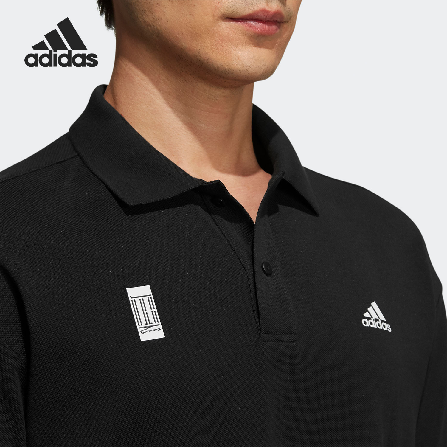 Adidas/阿迪达斯官方正品男子舒适运动休闲透气翻领Polo衫 H39320 - 图2