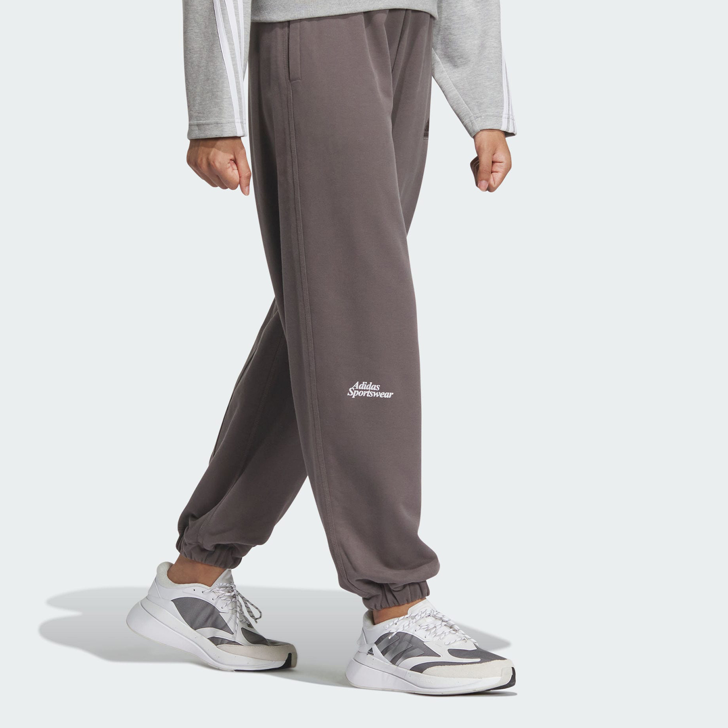 Adidas/阿迪达斯正品冬季新款女士宽松束脚运动长裤IM8853 - 图0