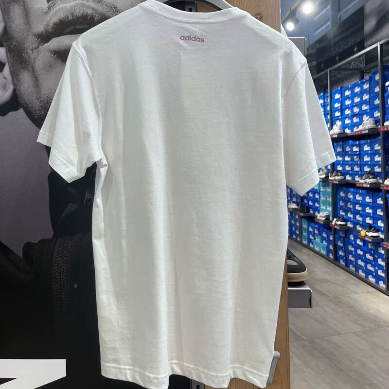 Adidas阿迪达斯白色T恤2025夏季新款宽松运动服纯棉短袖男士半袖,淘宝优惠券,粉丝福利购,淘宝优惠卷