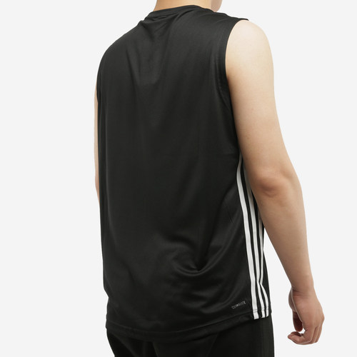 Adidas/阿迪达斯正品当季新款男子D2M SL3S休闲运动T恤背心DU1249 - 图2