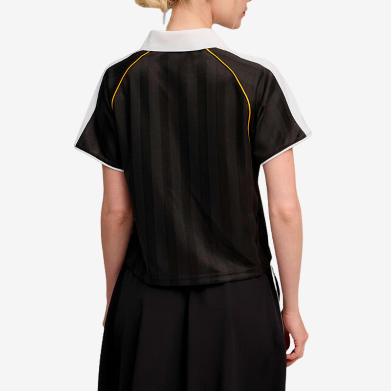 Puma/彪马官方正品2025  女士足球拼接运动透气POLO衫633973-01 - 图0