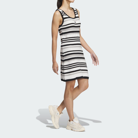 Adidas/阿迪达斯官方正品SKFH A DRESS 女士针织运动连衣裙JI7046