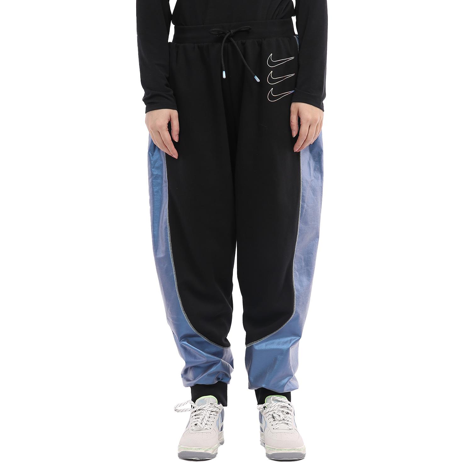 Nike/耐克正品春季新款女子运动三勾拼接色休闲裤DD5130-010 - 图3