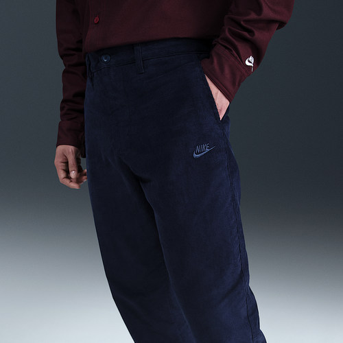 Nike/耐克正品2025 Club男士耐穿休闲灯笼绒运动长裤FZ0787-410 - 图1