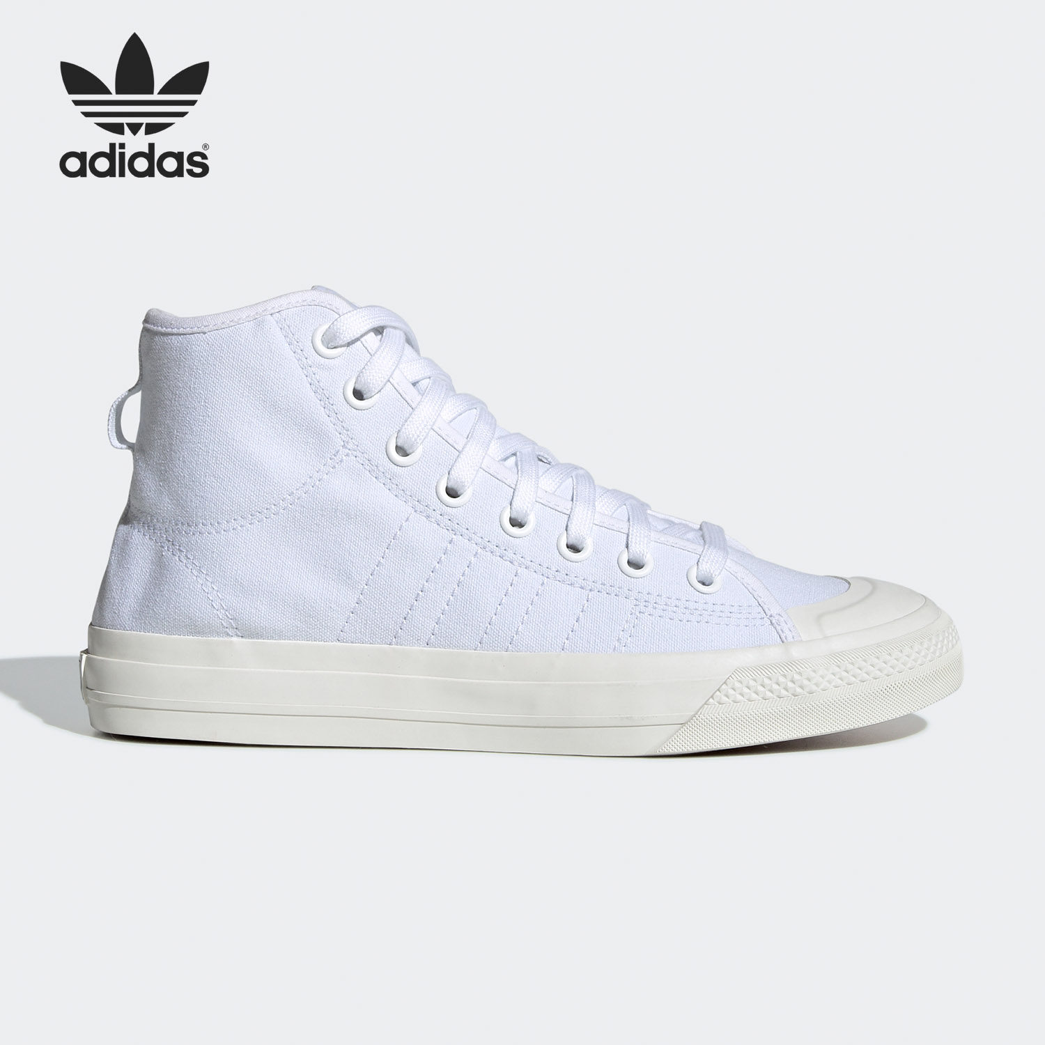 Adidas/阿迪达斯官方正品三叶草 NIZZA 男女高帮经典帆布鞋EF1885,淘宝优惠券,粉丝福利购,淘宝优惠卷