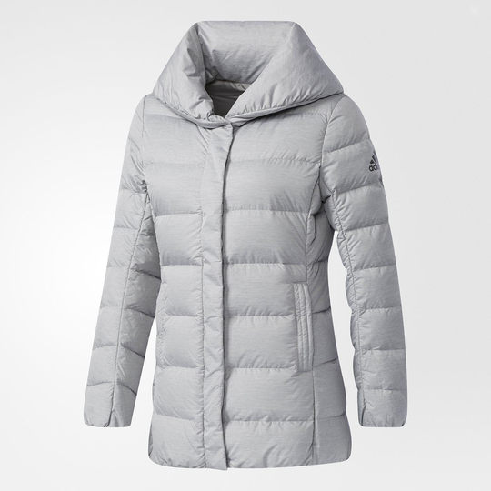 Adidas/阿迪达斯官方正品女子中长款休闲保暖运动羽绒服 BQ8785