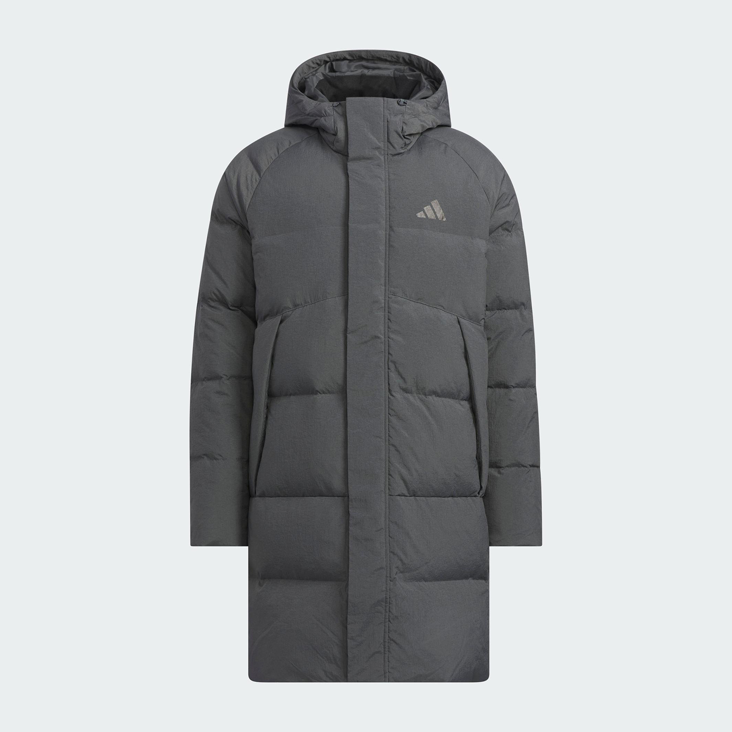 Adidas/阿迪达斯官方正品冬季男女连帽保暖运动长款羽绒服KQ5516 - 图1