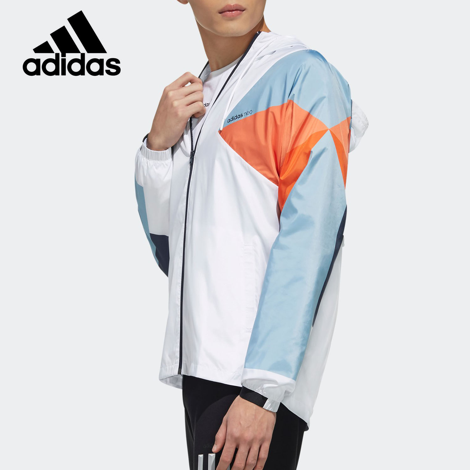 adidas /阿迪达斯正品拉链男外套 麦巨鞋类运动茄克/外套