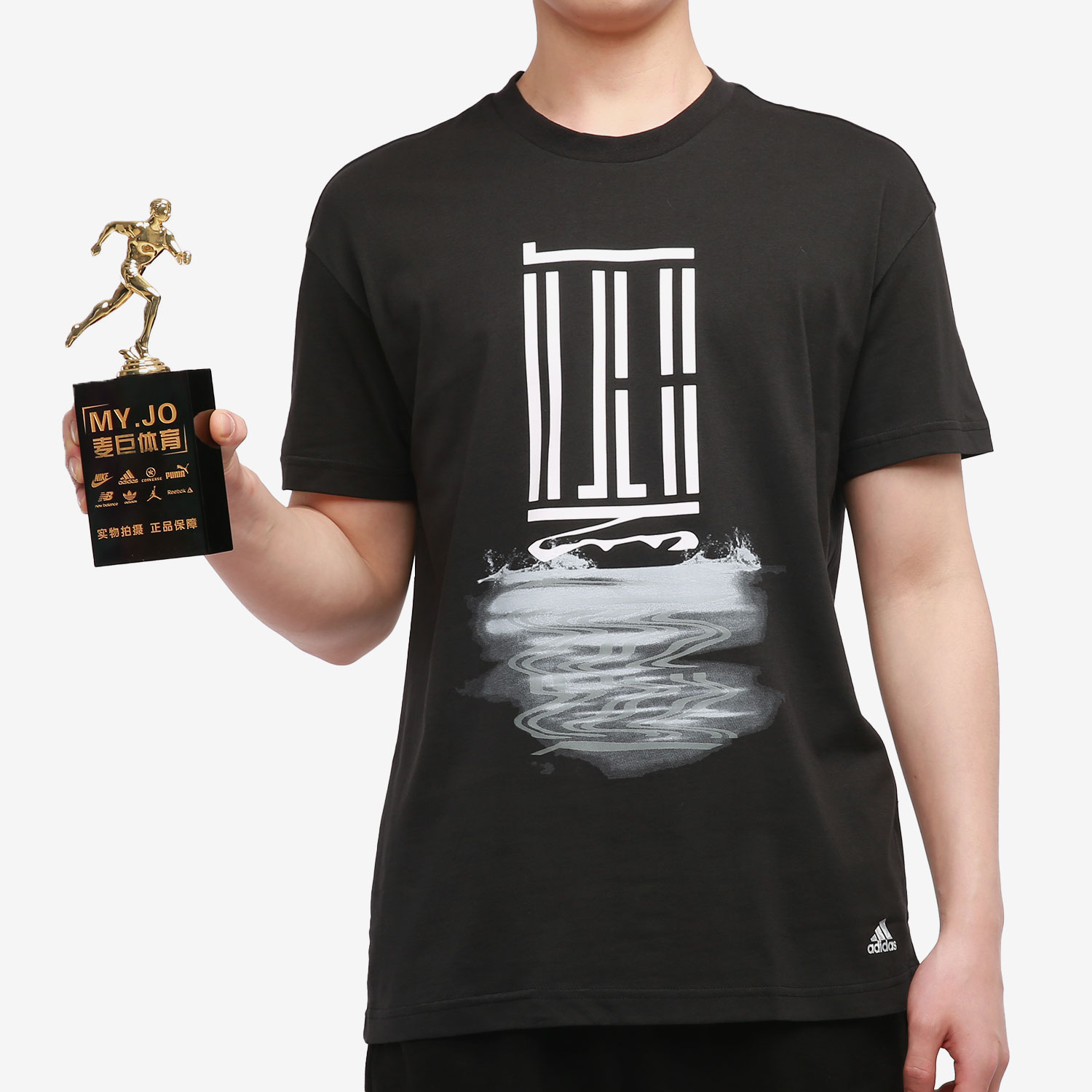 Adidas/阿迪达斯正品WJ T GFX LOGO 男子休闲运动短袖T恤 GP0824 - 图2