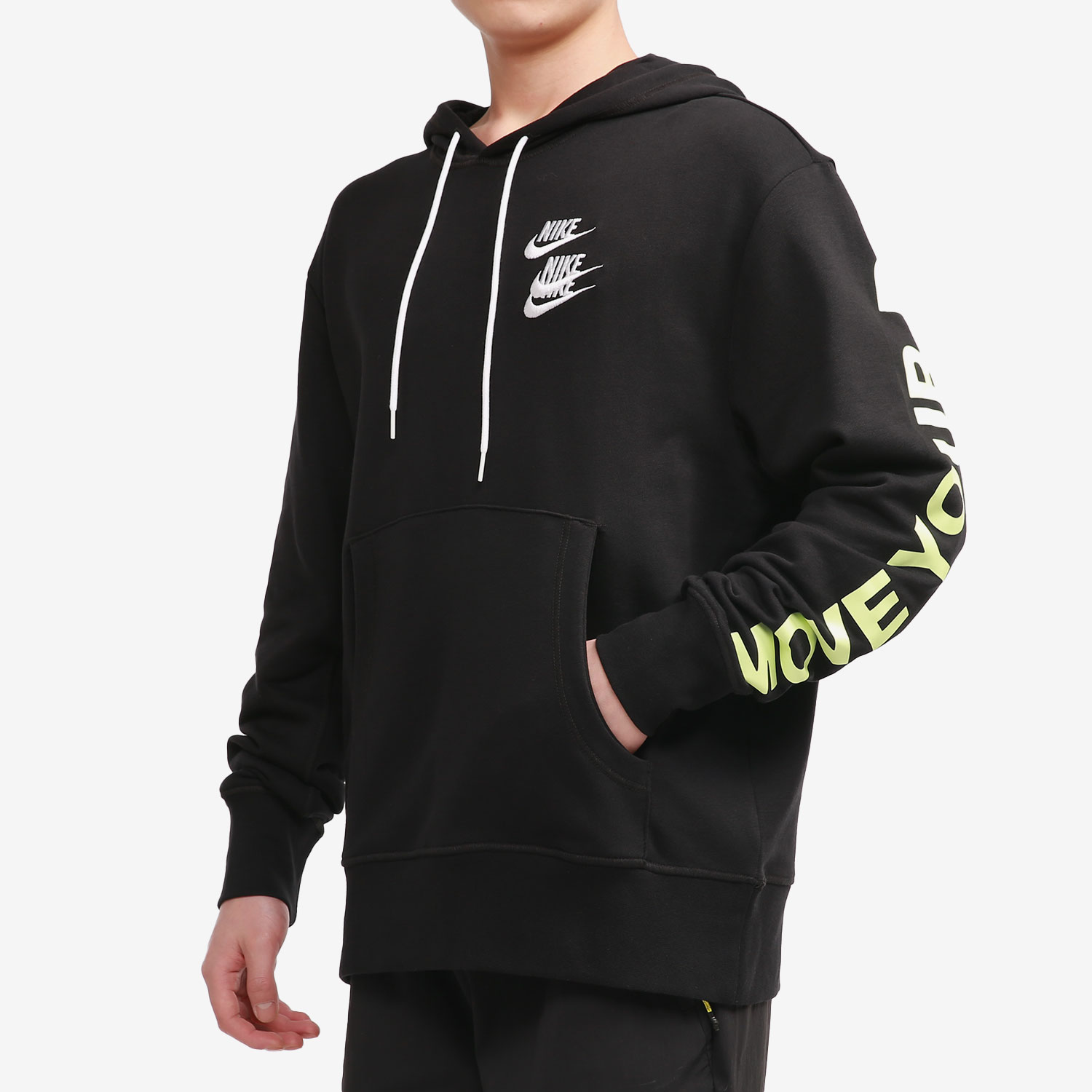 Nike/耐克正品2021新款男子运动服休闲连帽套头衫卫衣 DA0932-010-图1