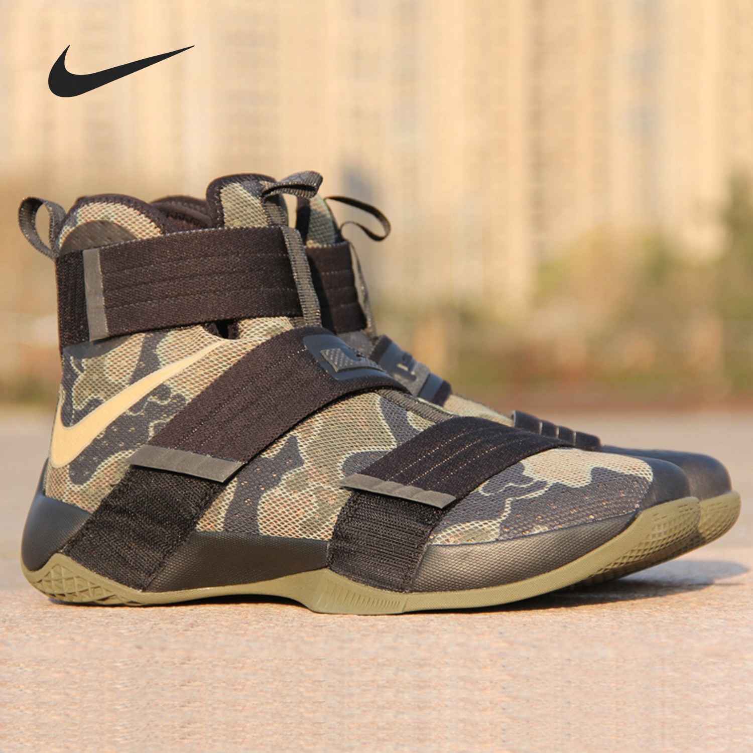 Nike/耐克正品春季新款男子ZOOM詹姆斯士兵10代绑带篮球鞋852400 - 图0