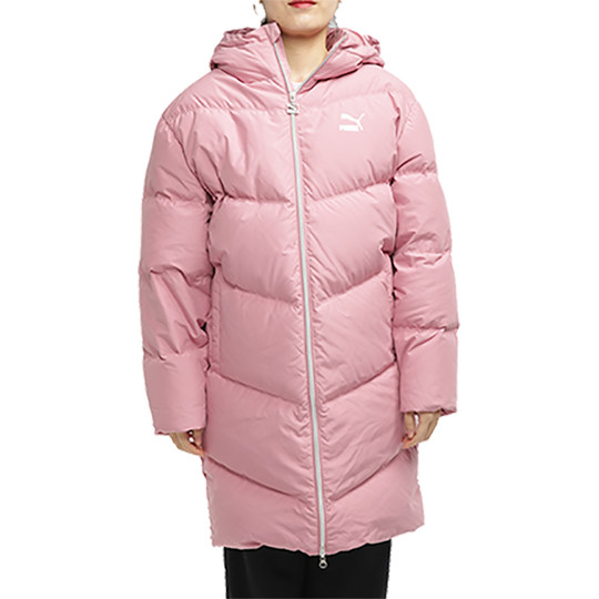 Puma/彪马官方正品女子中长款运动连帽防风保暖羽绒服530031-01