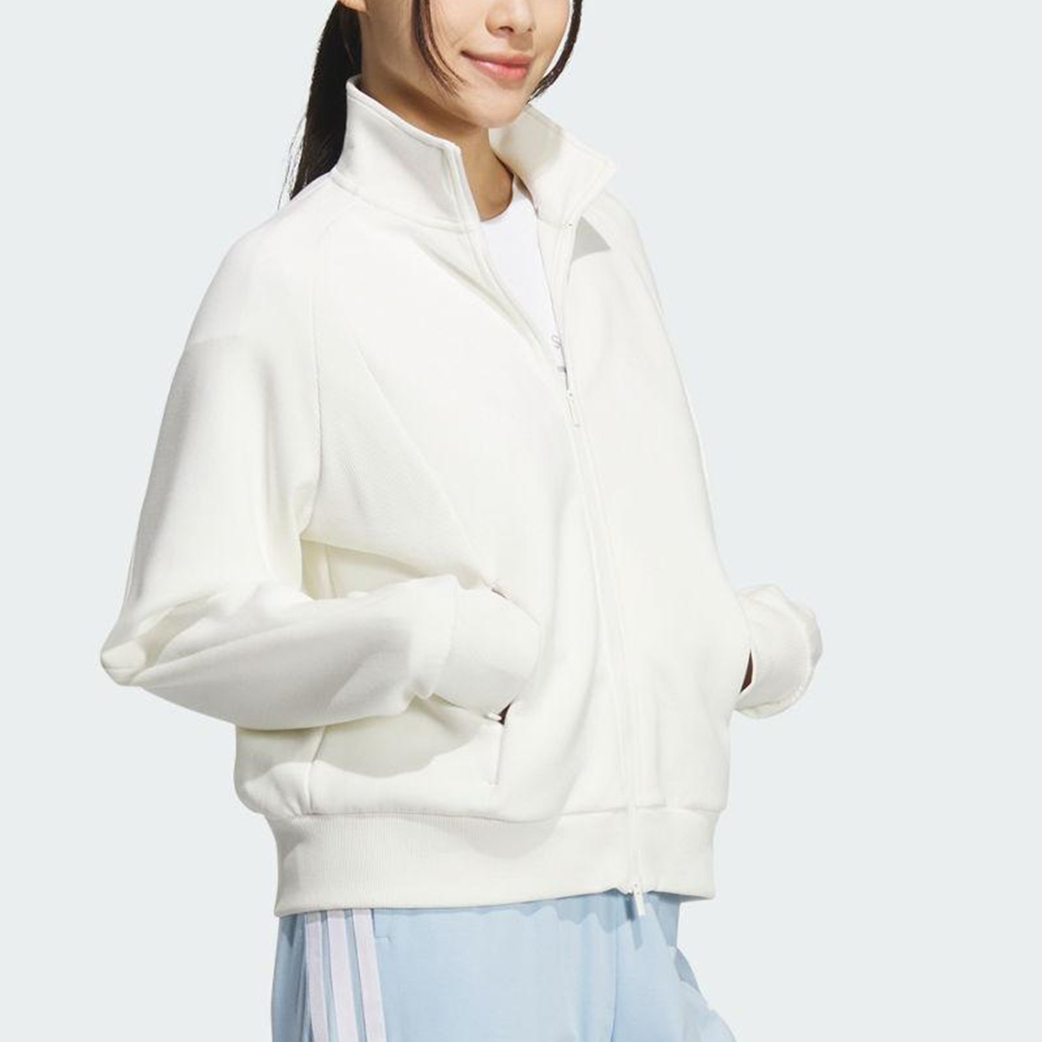 Adidas/阿迪达斯正品2025秋季款女士立领运动宽松外套KF2541,淘宝优惠券,粉丝福利购,淘宝优惠卷