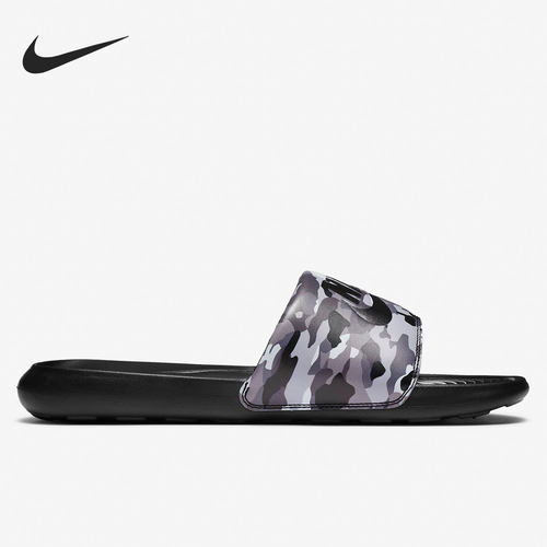 Nike/耐克官方正品男女轻便透气时尚运动休闲印花拖鞋CN9678-001 - 图1