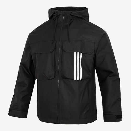 Adidas/阿迪达斯官方正品新款男子训练连帽休闲夹克外套HM3819 - 图1