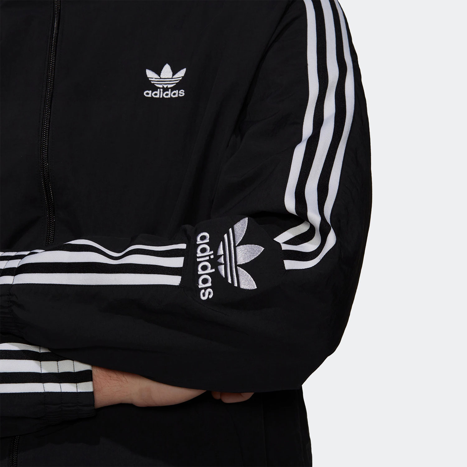 Adidas/阿迪达斯官方正品三叶草男子经典宽松梭织运动夹克 H41391 - 图2