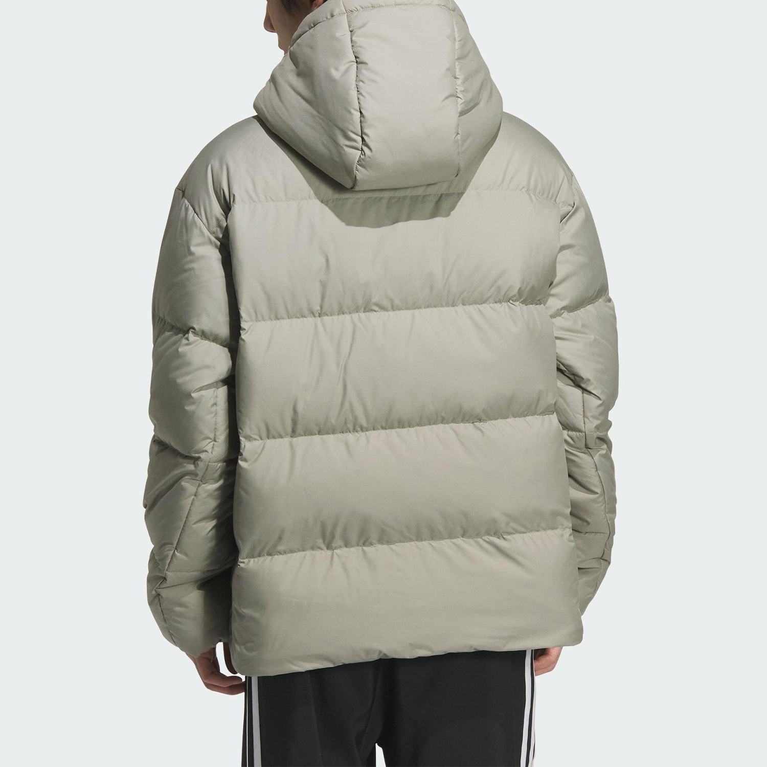 Adidas/阿迪达斯正品2025男士户外连帽日常运动羽绒服KC2479 - 图1