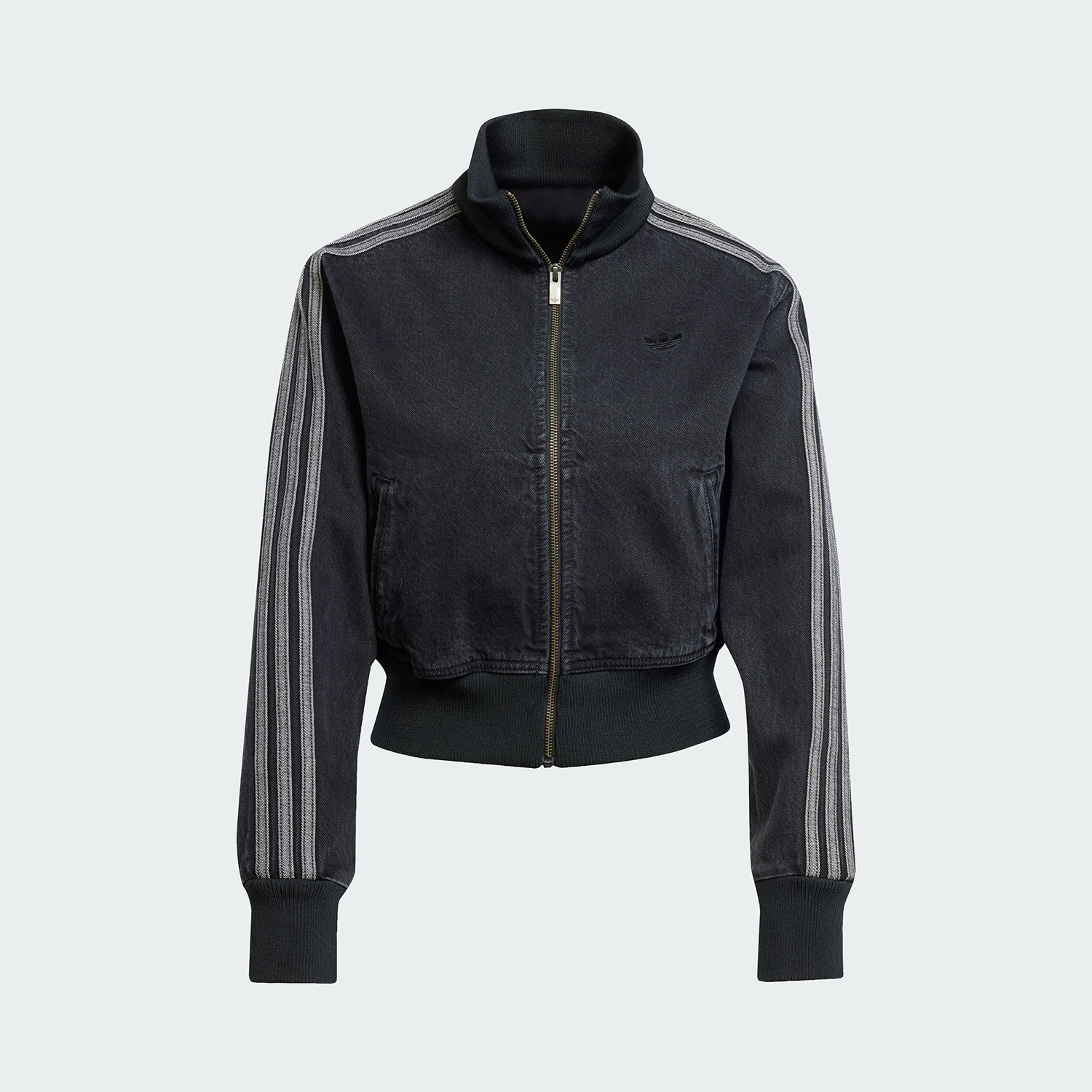 Adidas/阿迪达斯官方正品三叶草女士经典牛仔立领短款外套JD3110,淘宝优惠券,粉丝福利购,淘宝优惠卷