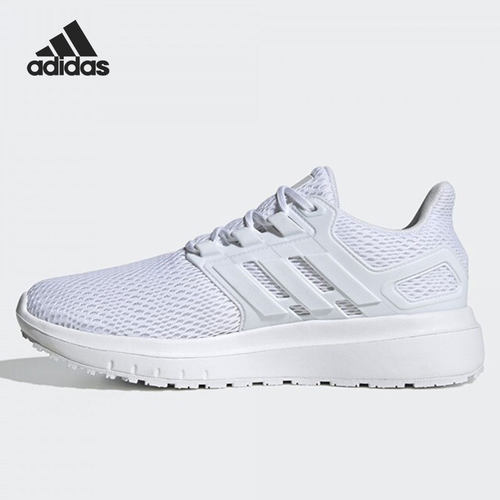 Adidas/阿迪达斯正品当季新款男女网面运动白色透气休闲鞋 FX3637 - 图1