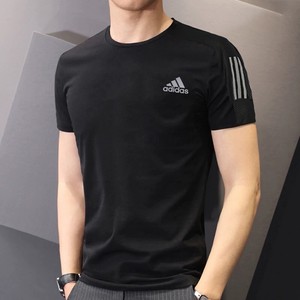 adidas阿迪达斯短袖男2025夏新速干半袖健身服透气紧身衣运动T恤