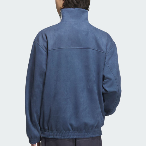 Adidas/阿迪达斯官方正品三叶草男女款新中式麂皮宽松外套JZ9927 - 图0