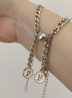 fortpeat同款情侣爱心磁吸手链