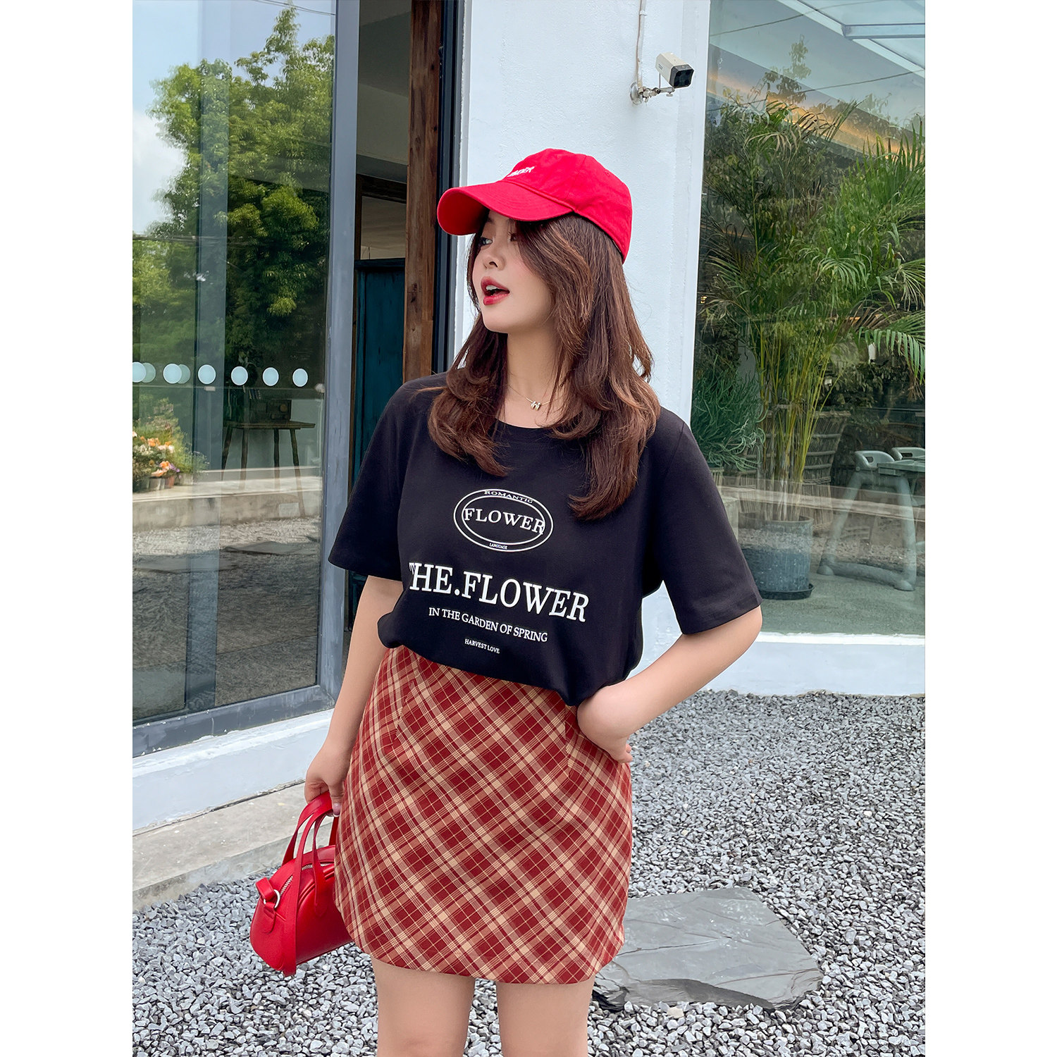 DM100大码百分百女装春微胖mmT恤半身裙套装港味复古蕾丝半裙,淘宝优惠券,粉丝福利购,淘宝优惠卷