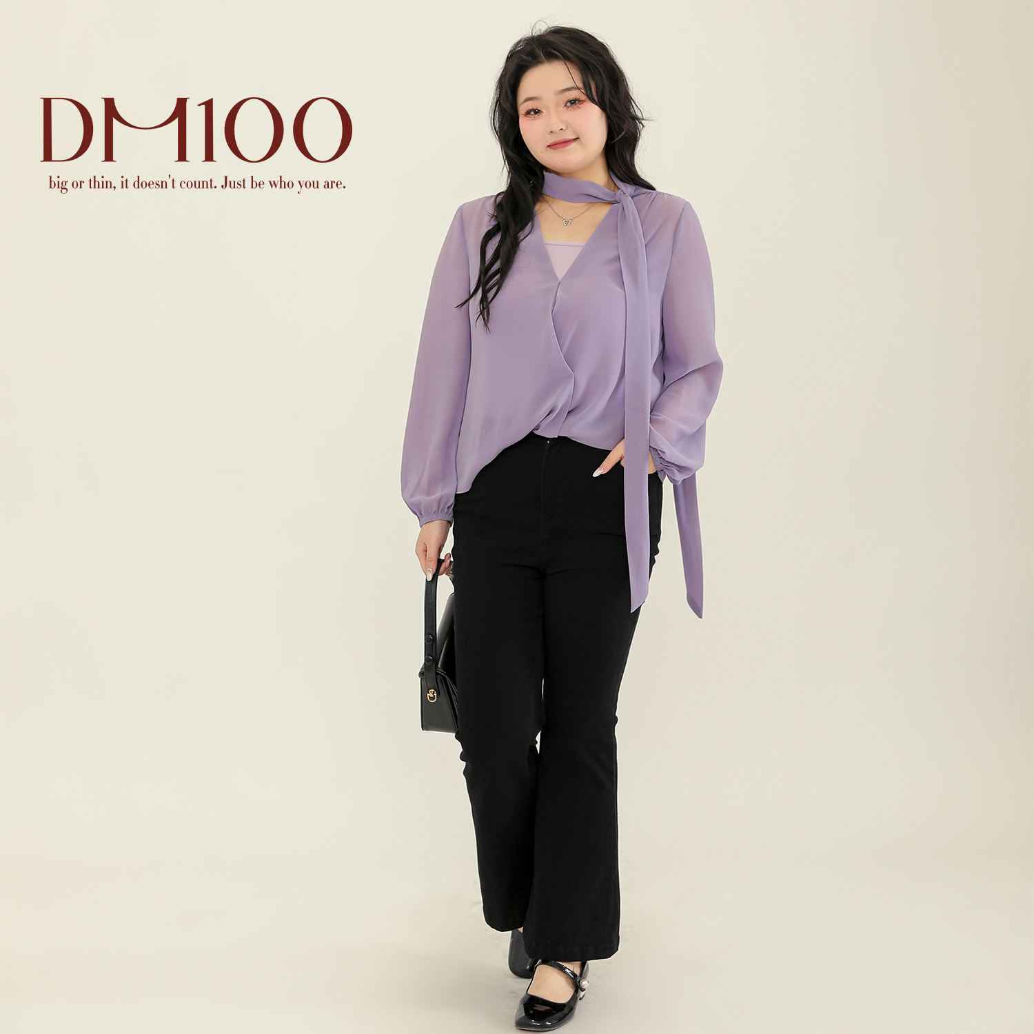 DM100大码百分百2025春夏新款女装紫色显白穿搭法式吊带衬衫套装 - 图0