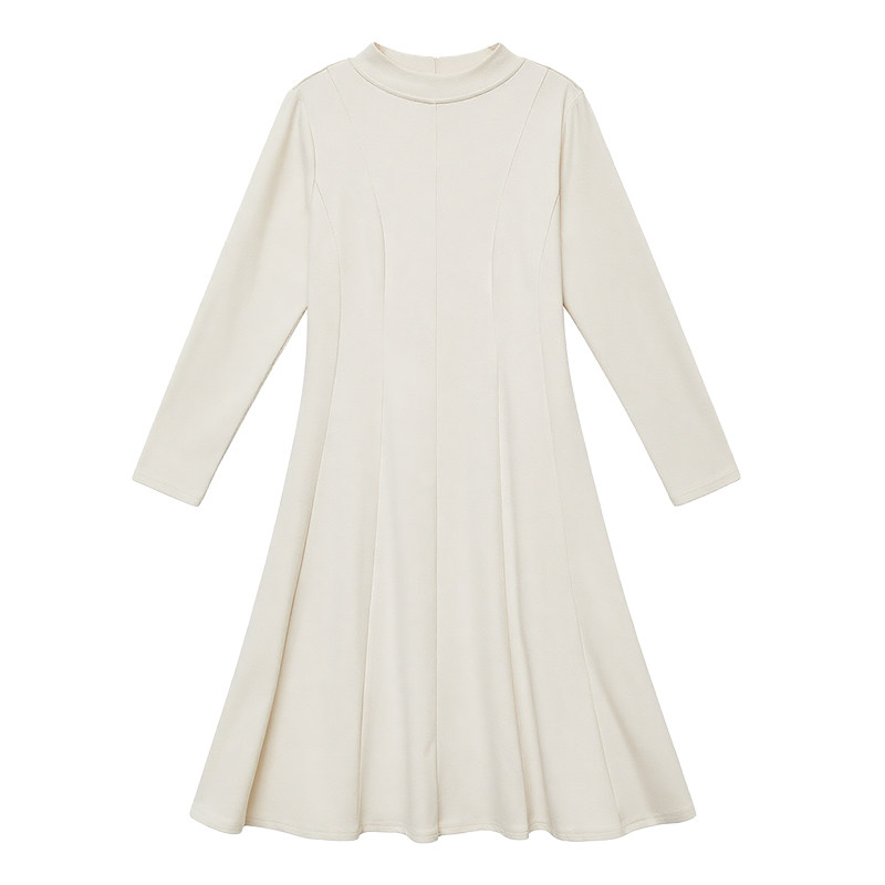 DM100大码百分百女装微胖mm冬季百搭蝴蝶结半高领德绒打底连衣裙,淘宝优惠券,粉丝福利购,淘宝优惠卷