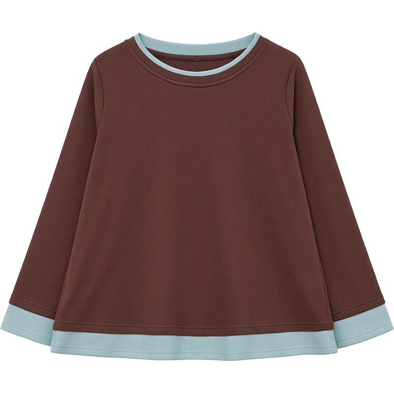 【年终清仓】DM100大码女装冬季撞色圆领保暖德绒宽松正肩打底T恤,淘宝优惠券,粉丝福利购,淘宝优惠卷