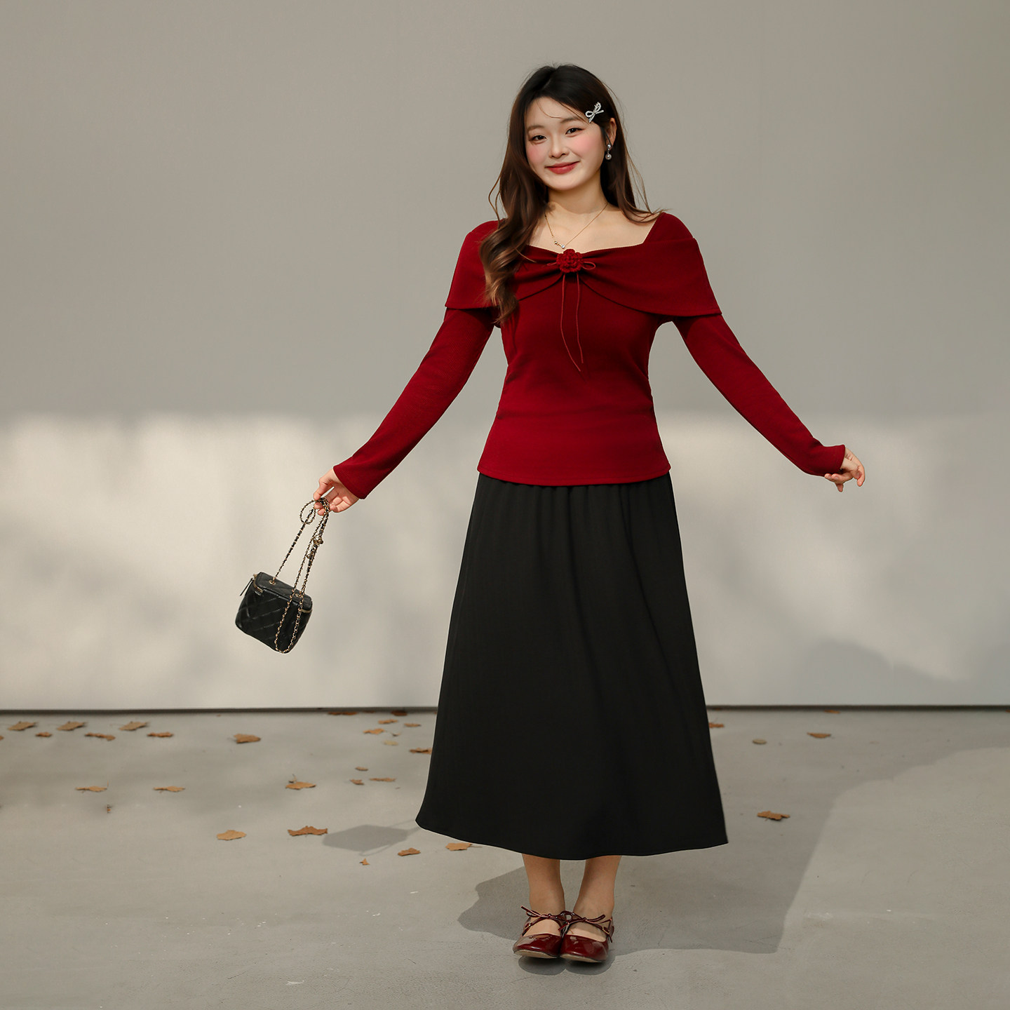 【1/16新品 20点 年货节立减15%】DM100大码纯色百搭肌理长半身裙,淘宝优惠券,粉丝福利购,淘宝优惠卷