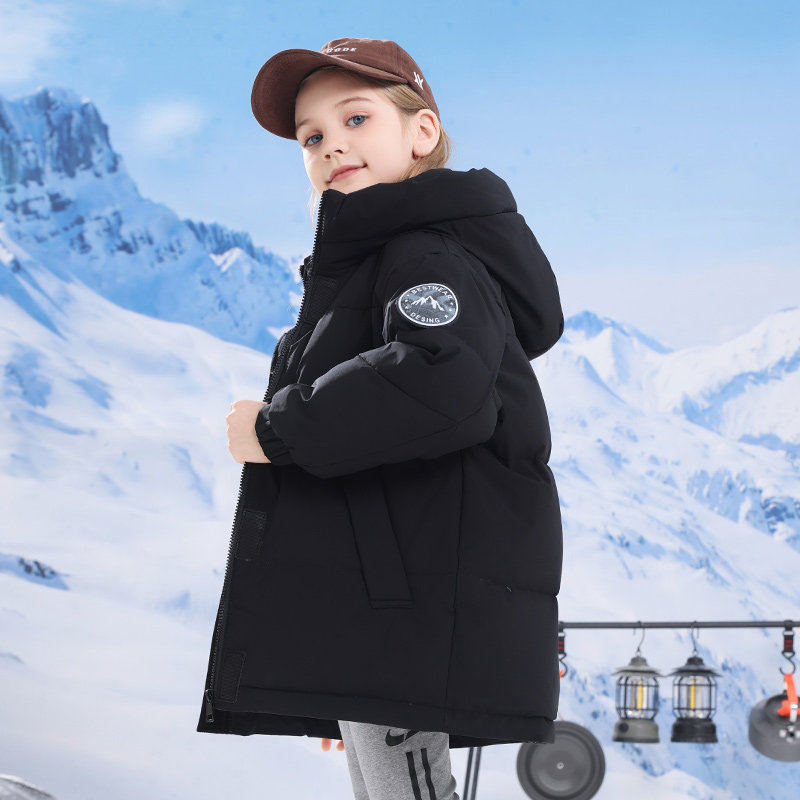 儿童羽绒服男童女童2025新款洋气中长款中大童冬季加厚保暖外套,淘宝优惠券,粉丝福利购,淘宝优惠卷