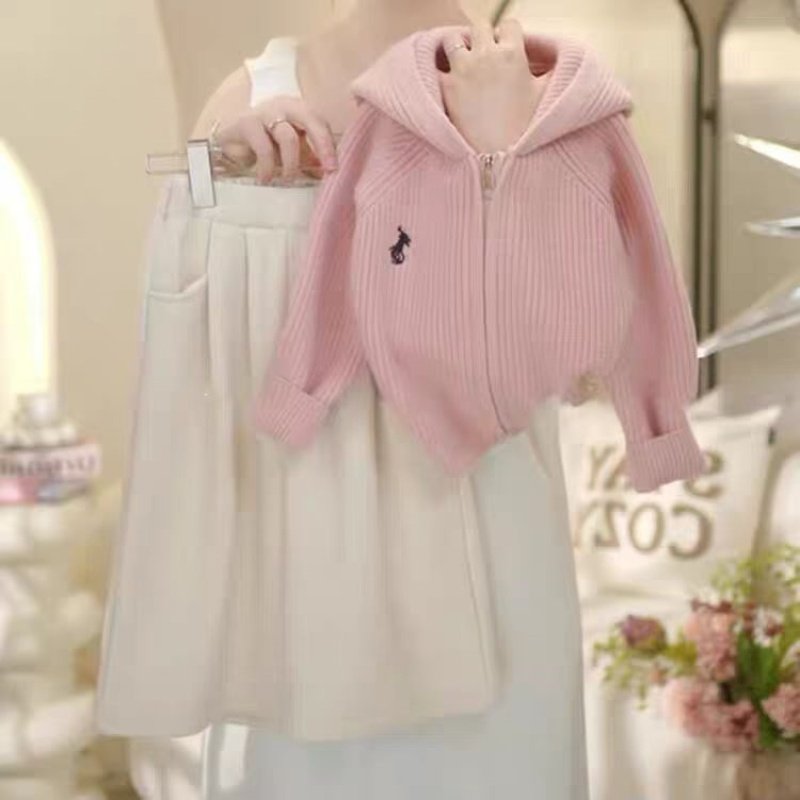 女童毛衣秋冬季针织衫儿童初冬外穿时髦多巴胺百搭冬装连帽衫外套,淘宝优惠券,粉丝福利购,淘宝优惠卷
