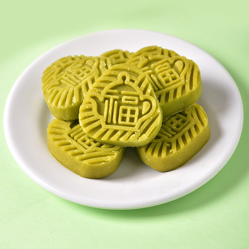 天福茗茶绿茶味特色传统绿豆糕 天钰食品传统糕点