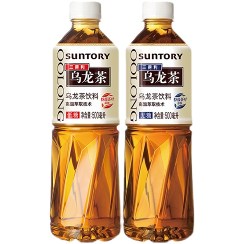 SUNTORY日本三得利乌龙茶无糖低糖0脂茉莉黑乌龙饮料品整箱500ml-图3