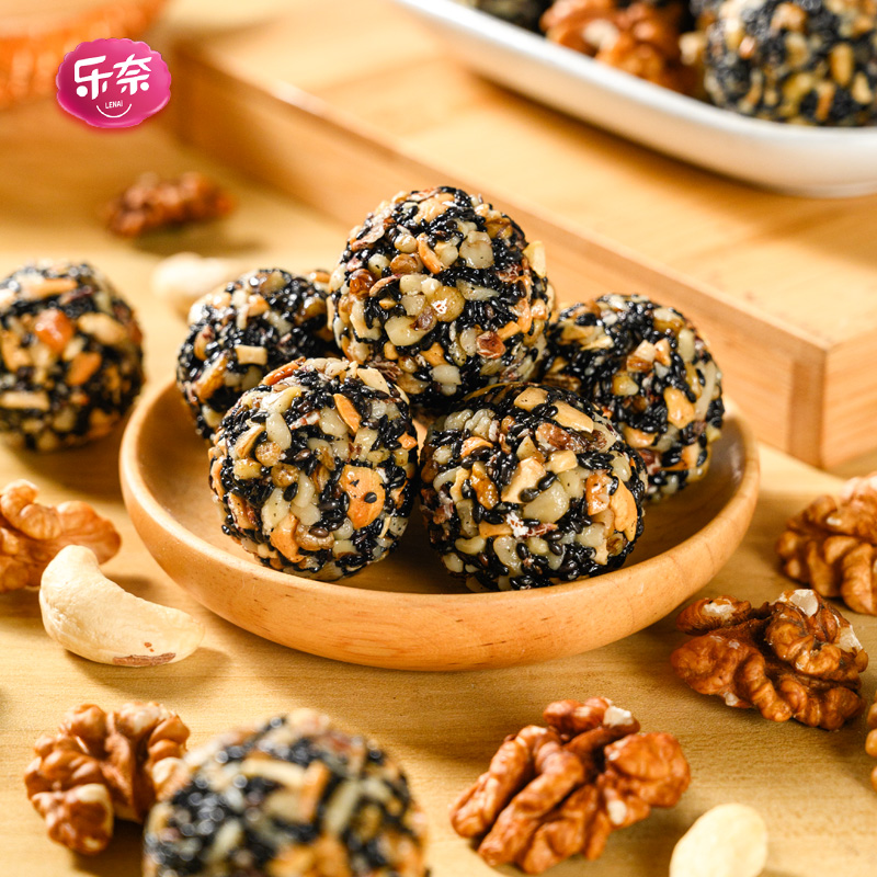 乐奈红枣核桃坚果七黑黑芝麻丸官方旗舰店孕妇休闲小零食小吃儿童,淘宝优惠券,粉丝福利购,淘宝优惠卷