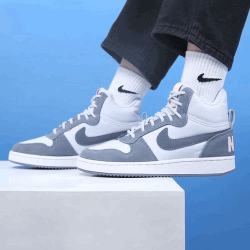 Nike/耐克秋季新款高帮板鞋女鞋简版AJ休闲鞋复古篮球鞋运动鞋潮 - 图2