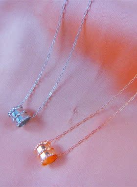 S925纯银十字链女小蛮腰项链