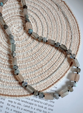 原创小众天然石日系男女手工项链