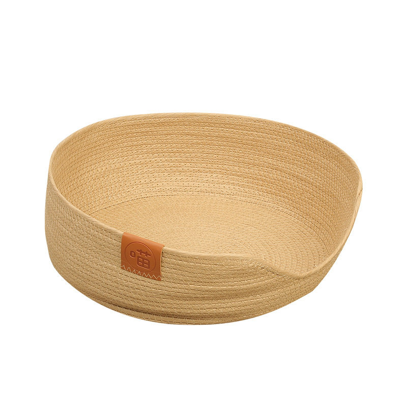 手工编织蒲草猫窝宠物垫冬季保暖猫狗窝凉席草编猫咪窝夏季可拆洗,淘宝优惠券,粉丝福利购,淘宝优惠卷